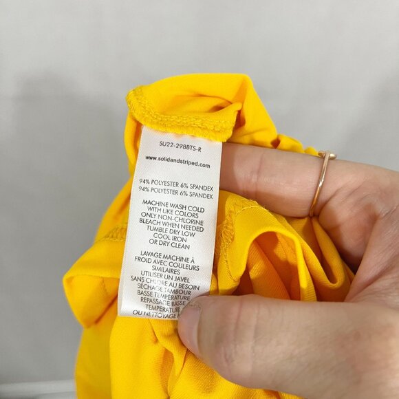 NEW Solid & Striped Bailey Mini Dress Jersey Butterscotch Cut Out Knotted MEDIUM - Picture 4 of 6